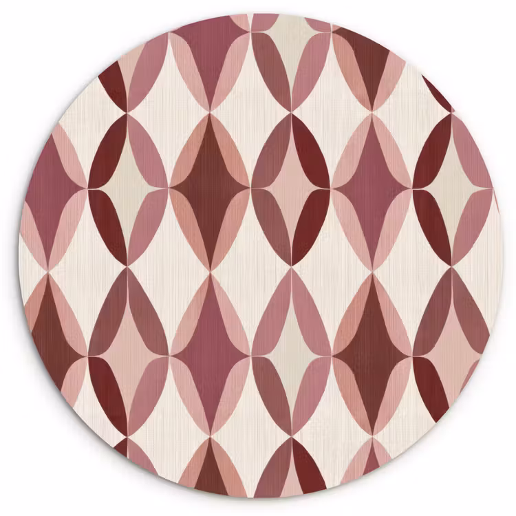 Muurcirkel - Ovaal - Textuur - Roze — 1