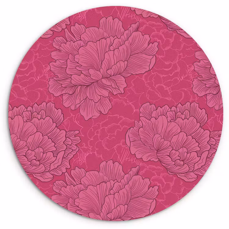 Muurcirkel - Pioenrozen - Energiek - Roze — 1
