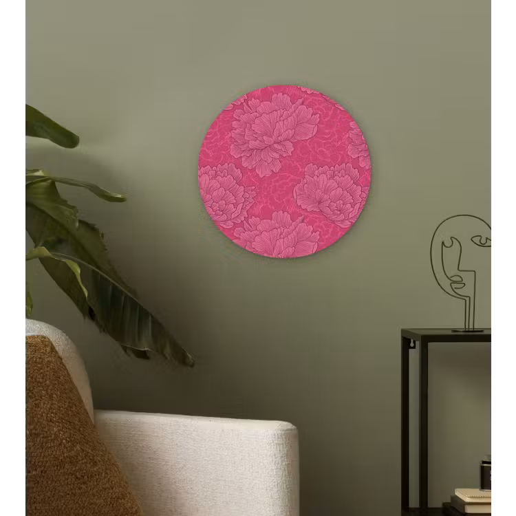 Muurcirkel - Pioenrozen - Energiek - Roze — 3