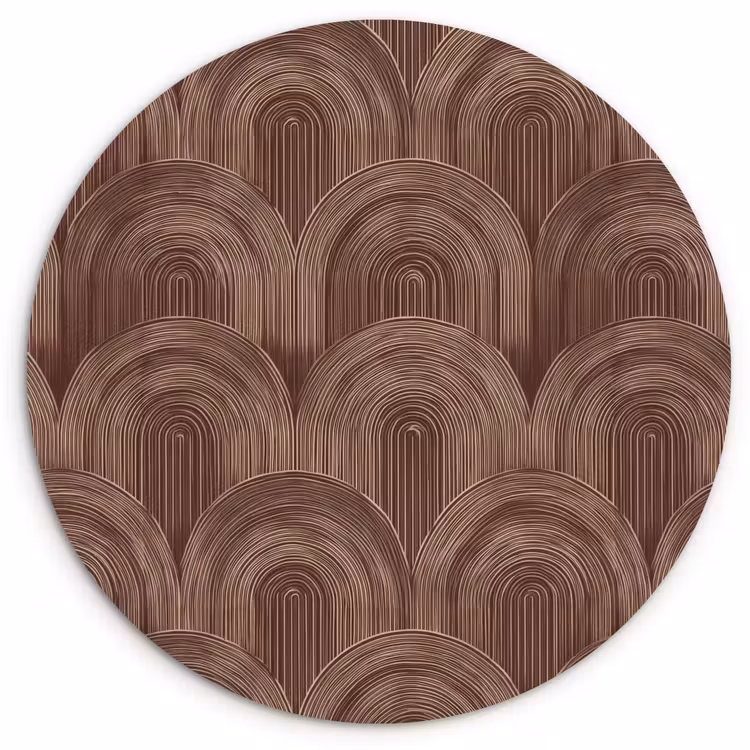 Muurcirkel - Ritmisch - Effect - Bruin — 1