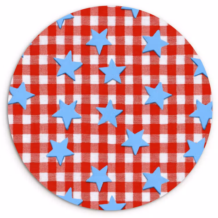 Muurcirkel - Ruit - Sterren - Rood — 1