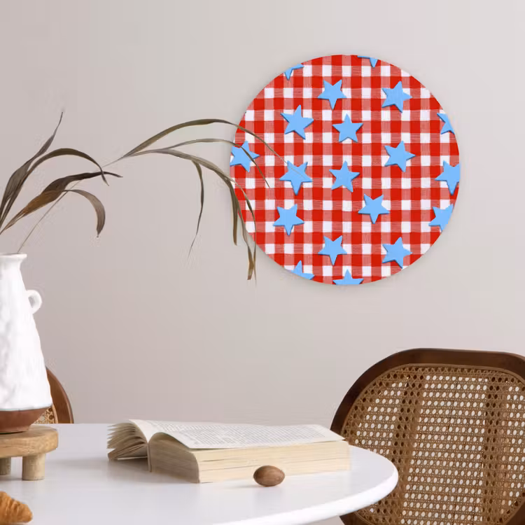 Muurcirkel - Ruit - Sterren - Rood — 4