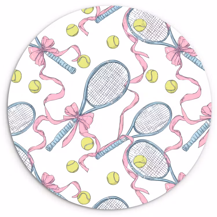 Muurcirkel - Tennis - Strikken - Kleurrijk — 1