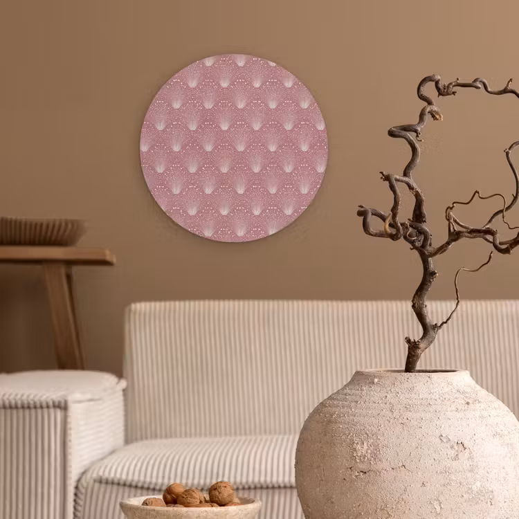 Muurcirkel - Trendy - Patroon - Roze — 2