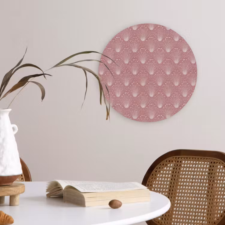 Muurcirkel - Trendy - Patroon - Roze — 4