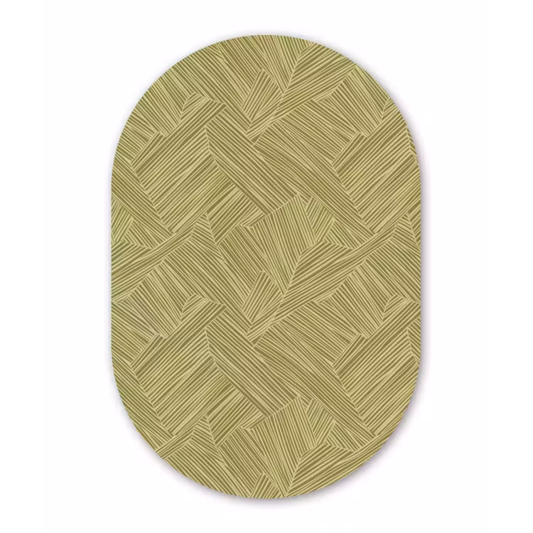 Muurovaal aluminium - Abstract - Modern - Groen — 1