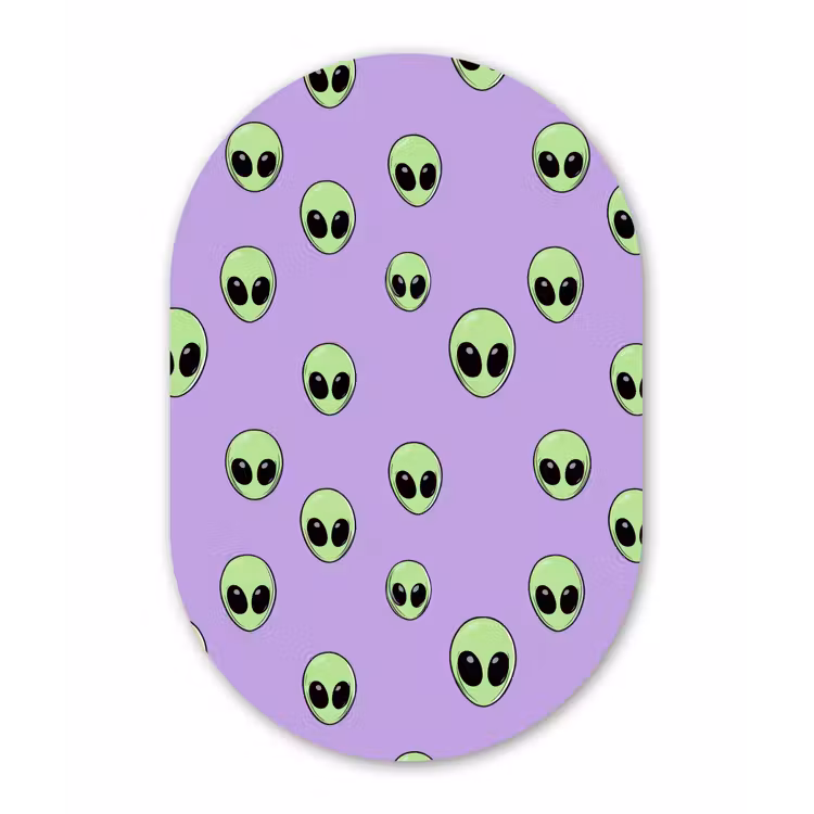Muurovaal aluminium - Alien - Retro - Lila — 1