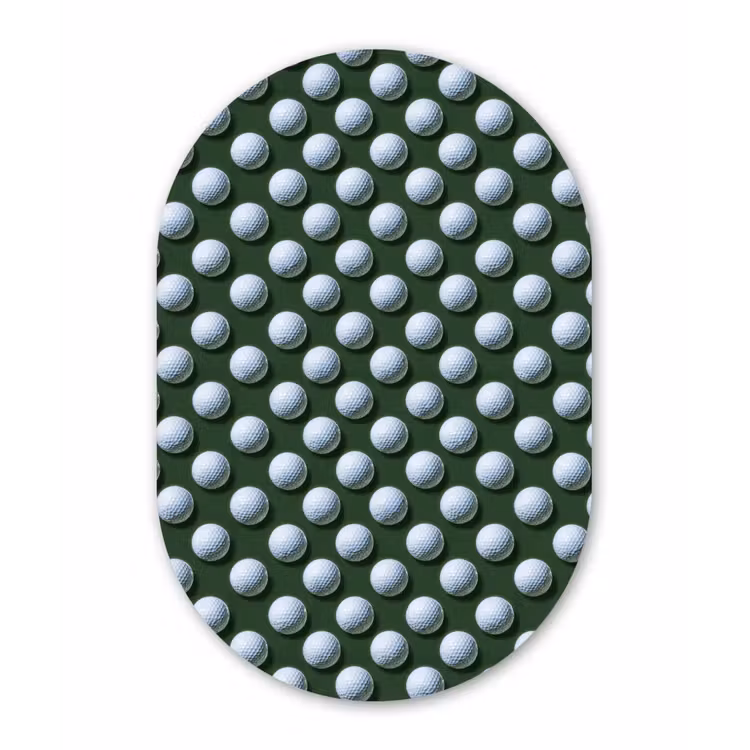 Muurovaal aluminium - Ballen - Golf - Groen — 1