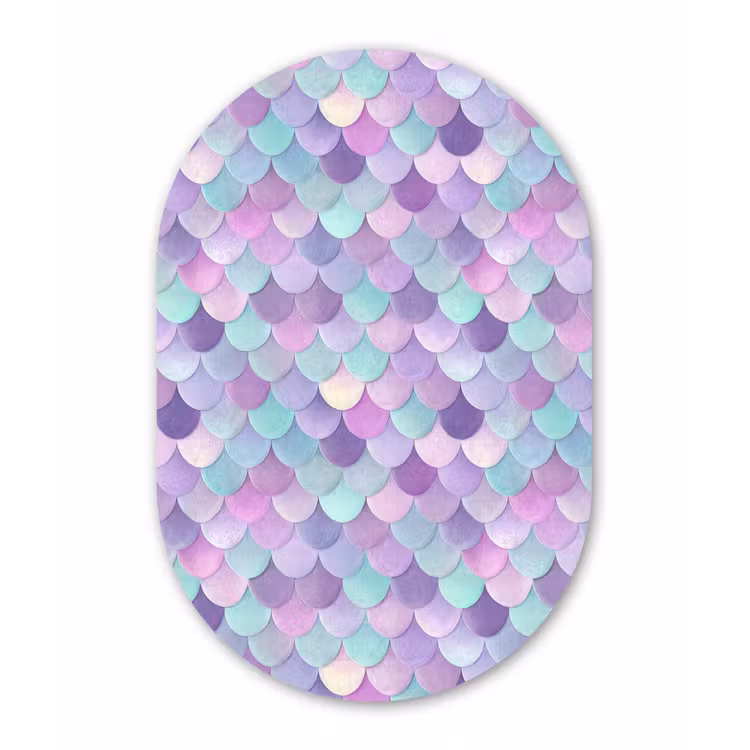 Muurovaal aluminium - Dromerig - Zeemeermin - Pastel — 1