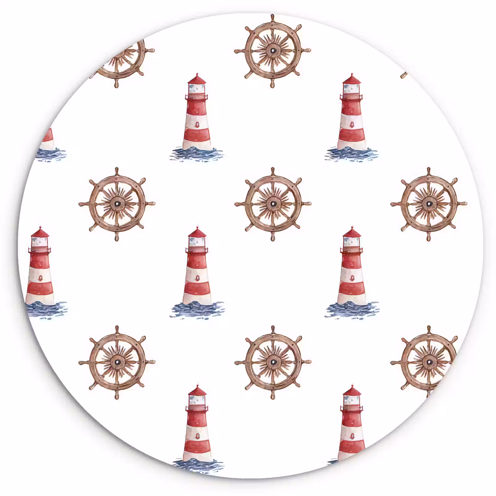 Muurcirkel - Nautisch - Klassiek - Rood — 1