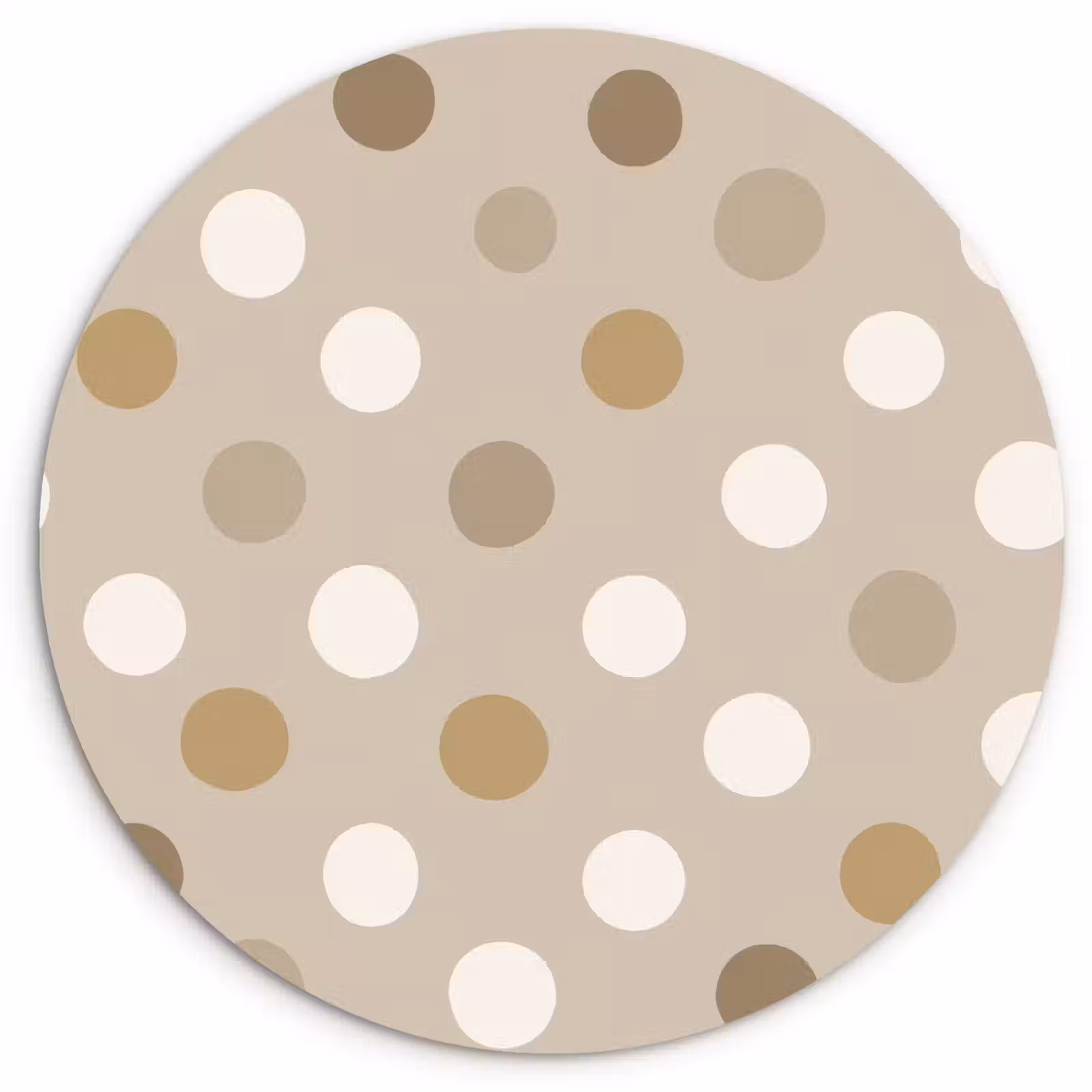 Muurcirkel - Polka - Dots - Beige — 1