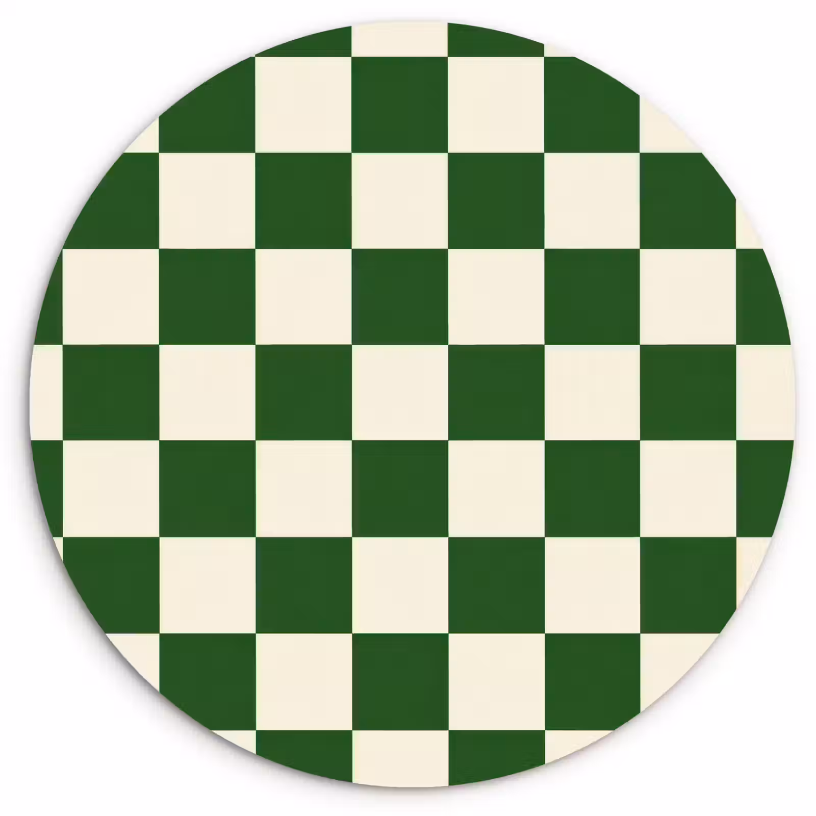 Muurcirkel - Schaakbord - Patroon - Groen — 1
