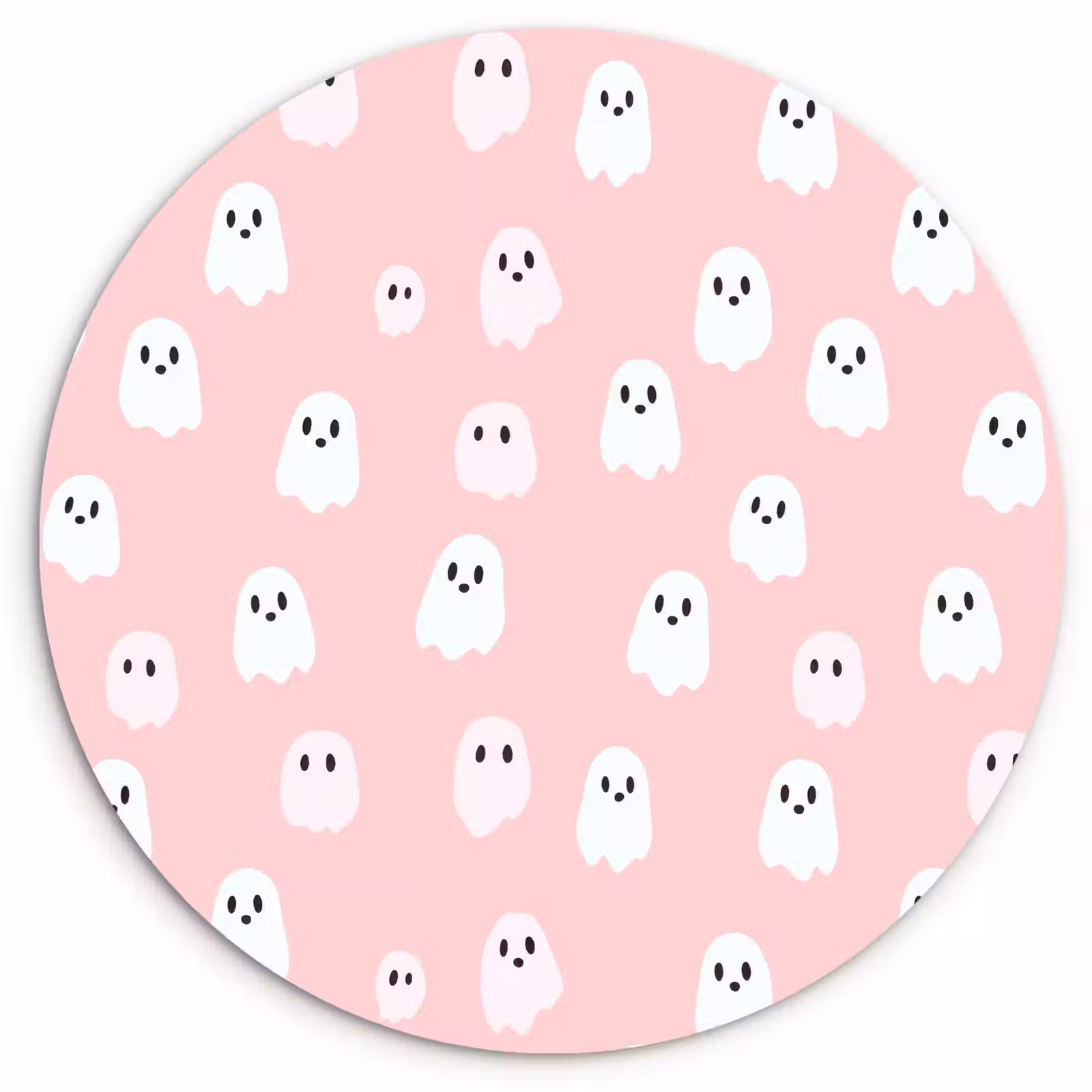 Muurcirkel - Spookjes - Patroon - Roze — 1