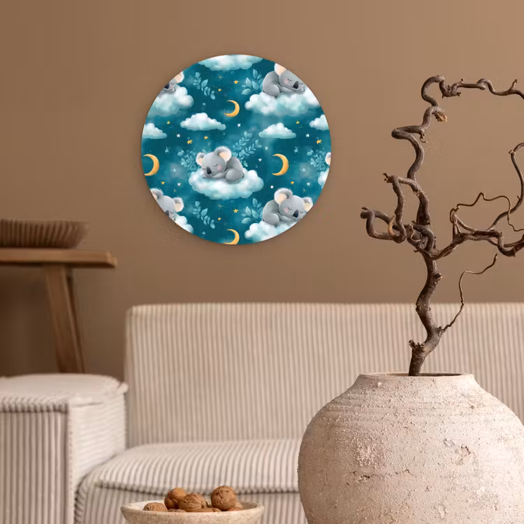 Muurcirkel - Koala's - Betoverend - Blauw — 2