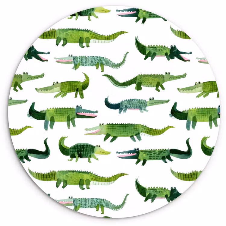 Muurcirkel - krokodillen - Speels - Groen — 1