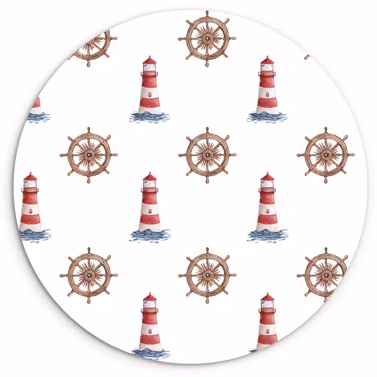 Muurcirkel - Nautisch - Klassiek - Rood — 1