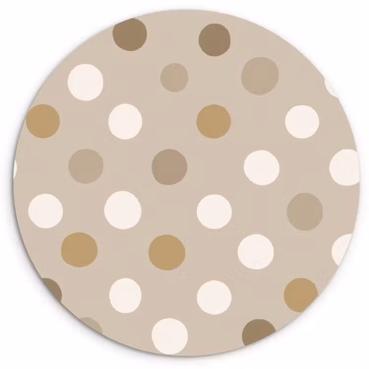 Muurcirkel - Polka - Dots - Beige — 1