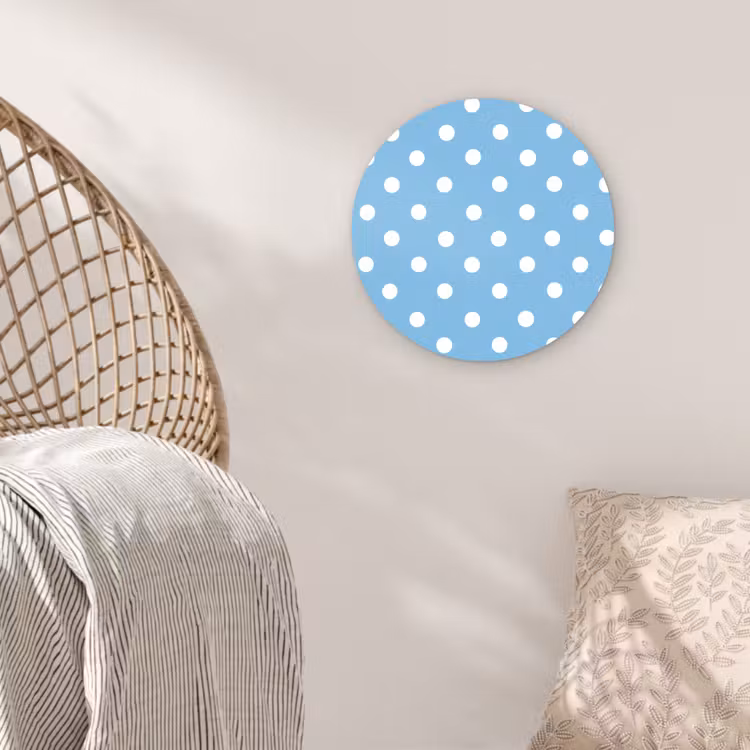 Muurcirkel - Polka - Dots - Blauw — 5