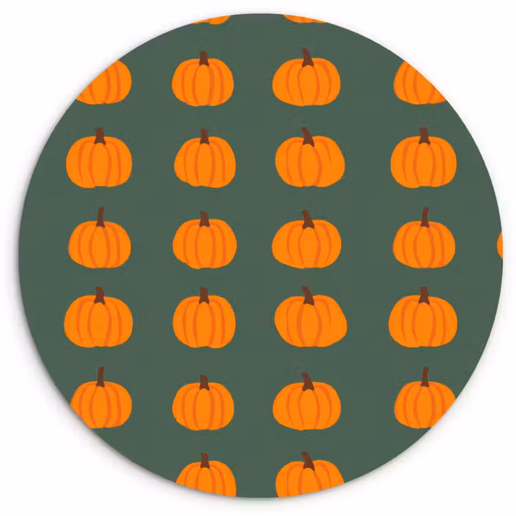 Muurcirkel - Pompoen - Patroon - Oranje — 1