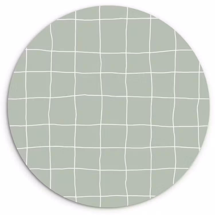 Muurcirkel - Ruitpatroon - Golvend - Groen — 1