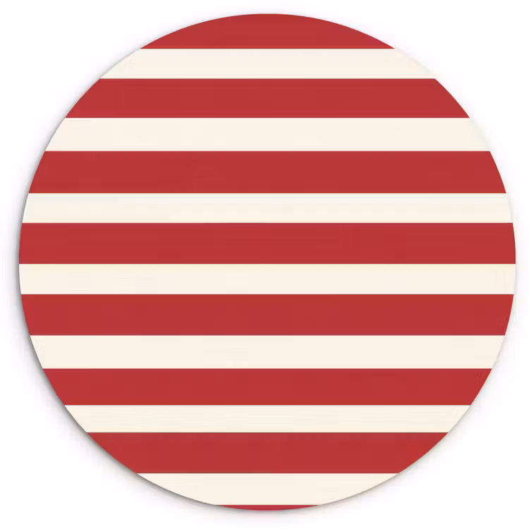 Muurcirkel - Strepen - Patroon - Rood — 1