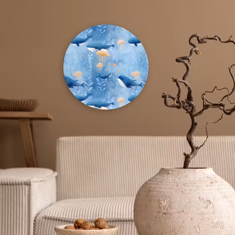 Muurcirkel - Walvissen - Oceaan - Blauw — 2
