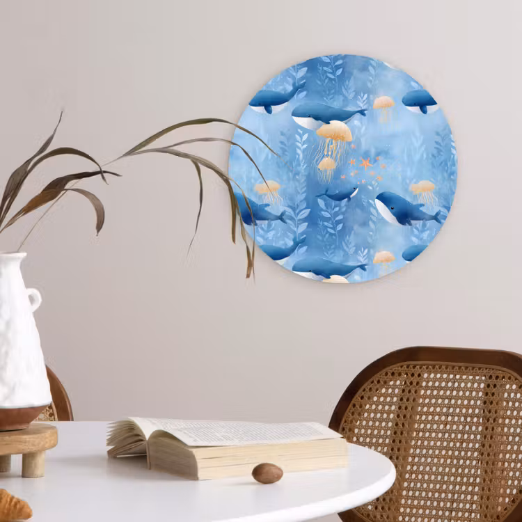 Muurcirkel - Walvissen - Oceaan - Blauw — 4