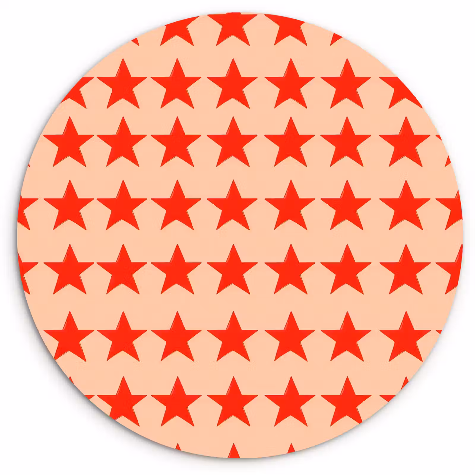 Muurcirkel - Patroon - Sterren - Rood — 1