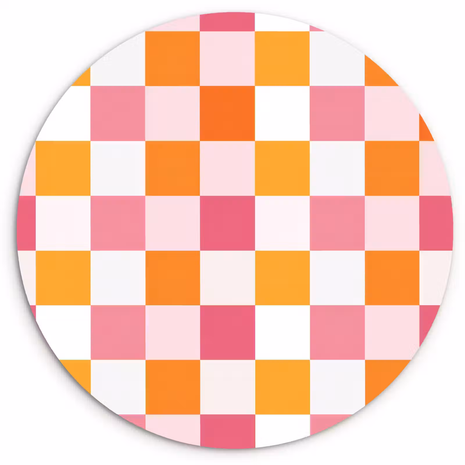 Muurcirkel - Patroon - Vierkant - Roze — 1