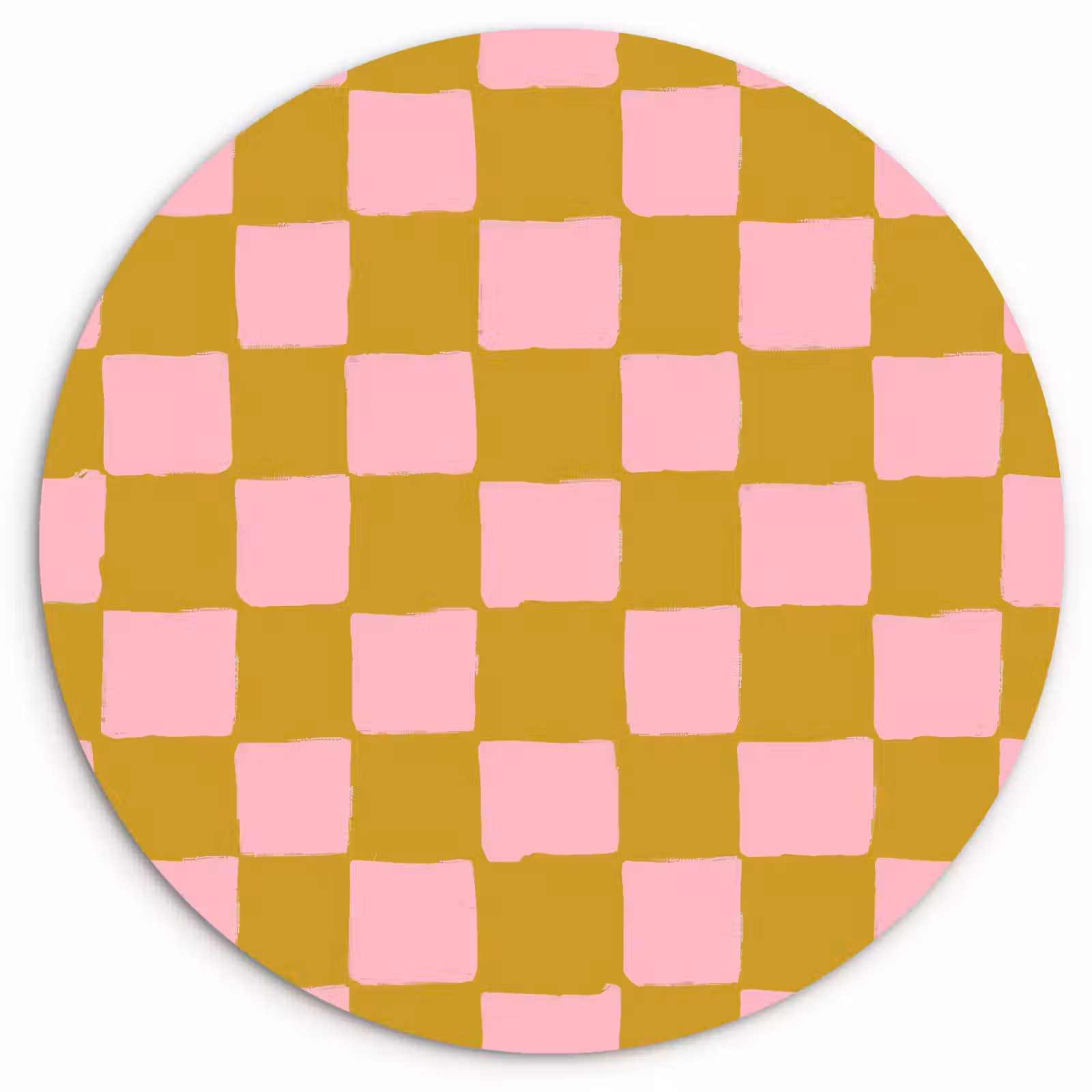 Muurcirkel - Patroon - Vierkant - Roze — 1