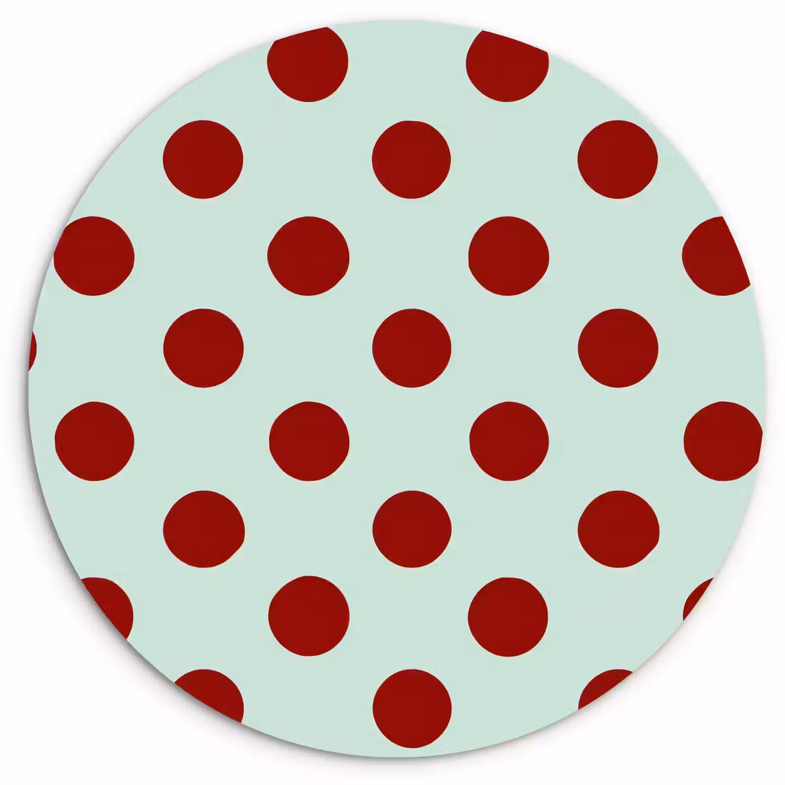 Muurcirkel - Polka - Dots - Rood — 1
