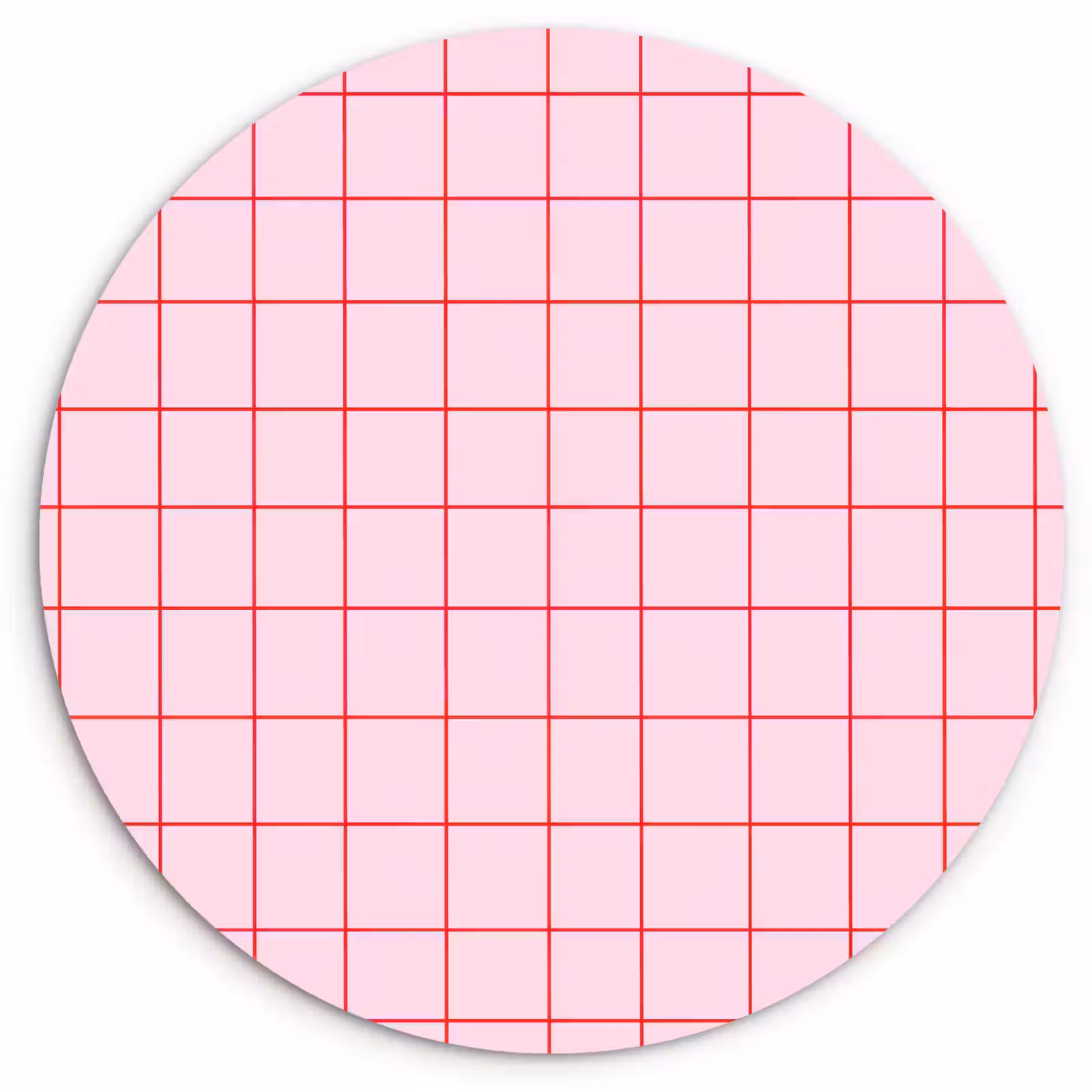 Muurcirkel - Raster - Patroon - Roze — 1
