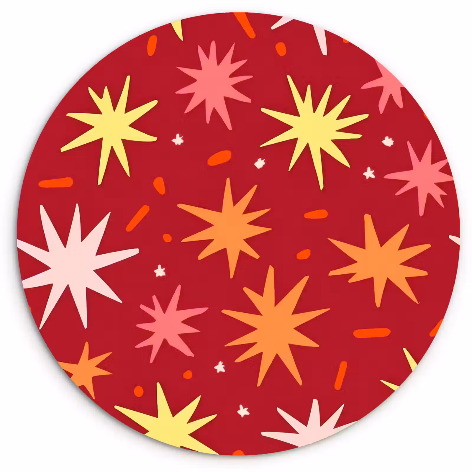 Muurcirkel - Sterren - Speels - Rood — 1