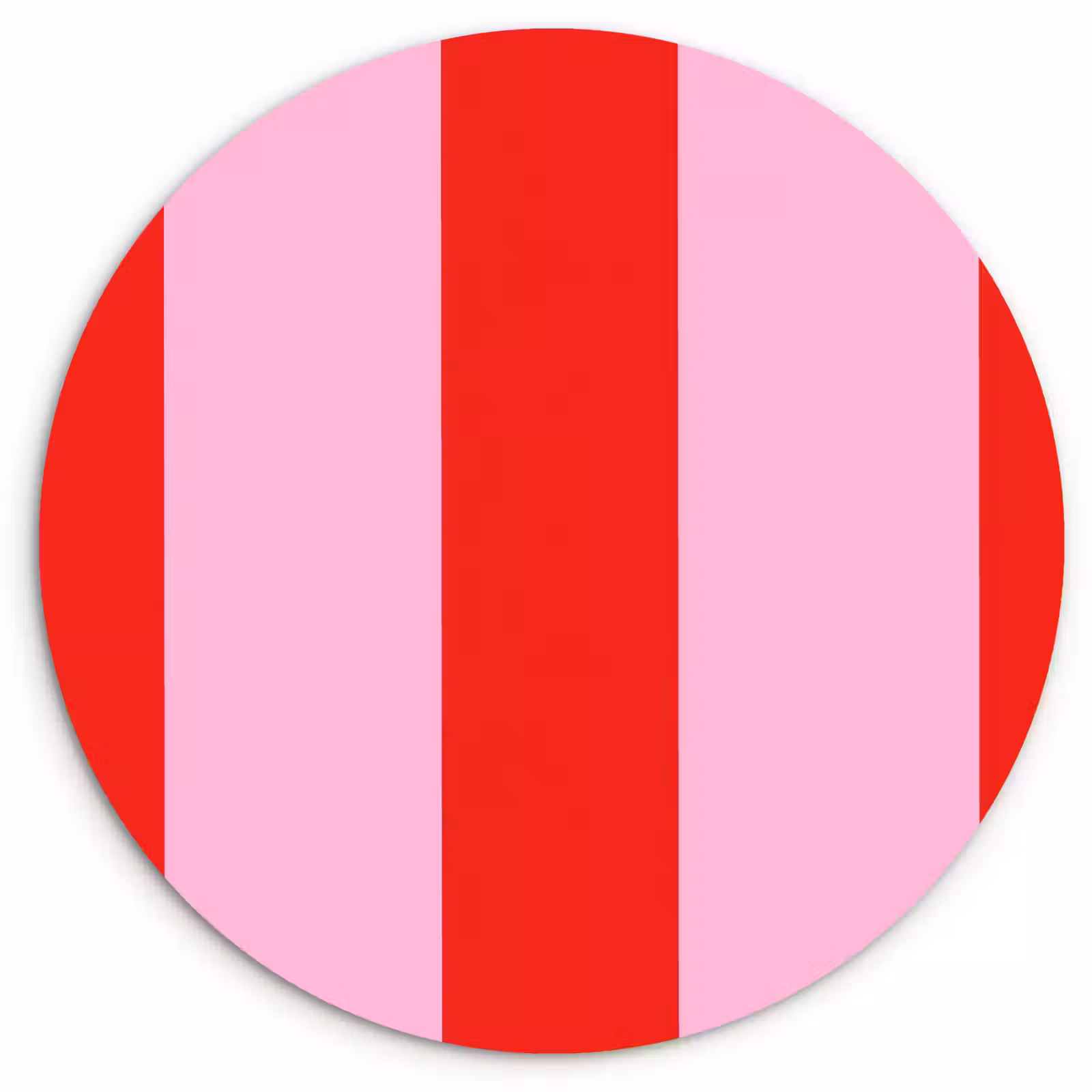 Muurcirkel - Strepen - Klassiek - Roze — 1