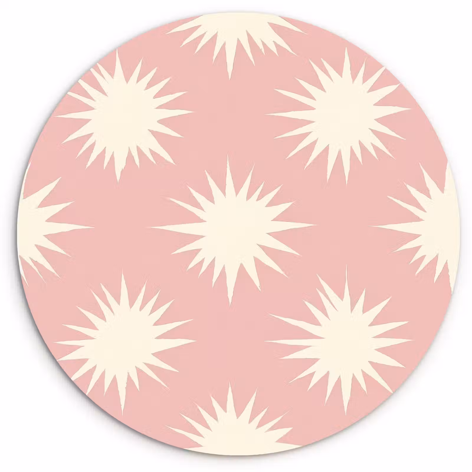 Muurcirkel - Zonnen - Patroon - Roze — 1