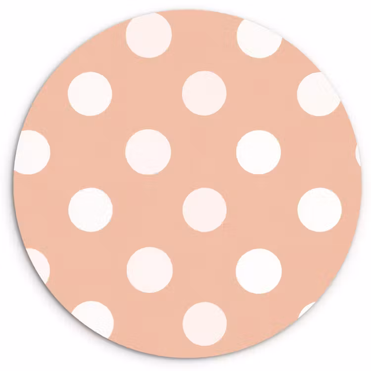 Muurcirkel - Klassiek - Polka - Perzik — 1