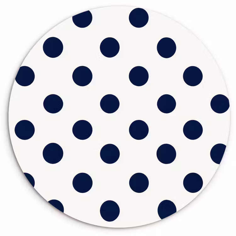 Muurcirkel - Klassiek - Stippen - Blauw — 1