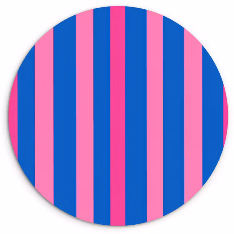 Muurcirkel - Modern - Optisch - Roze — 1