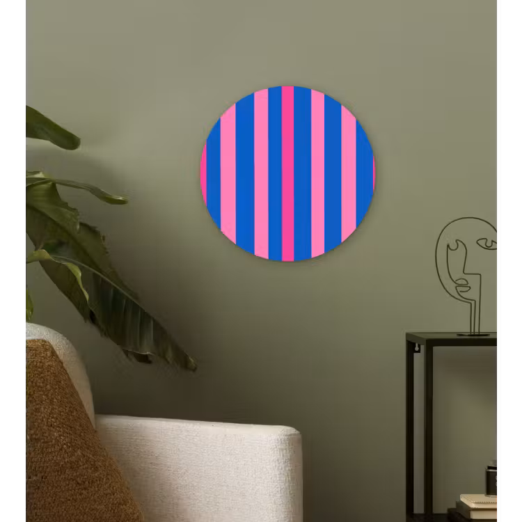 Muurcirkel - Modern - Optisch - Roze — 3