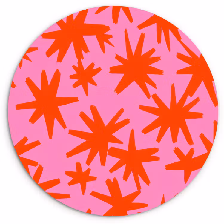 Muurcirkel - Modern - Sterren - Roze — 1
