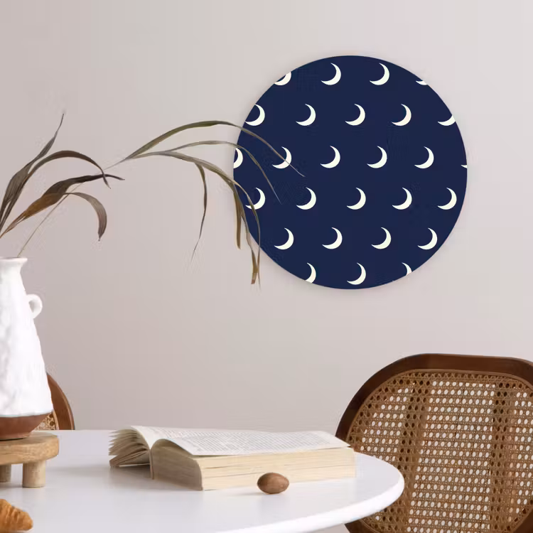Muurcirkel - Patroon - Manen - Blauw — 4