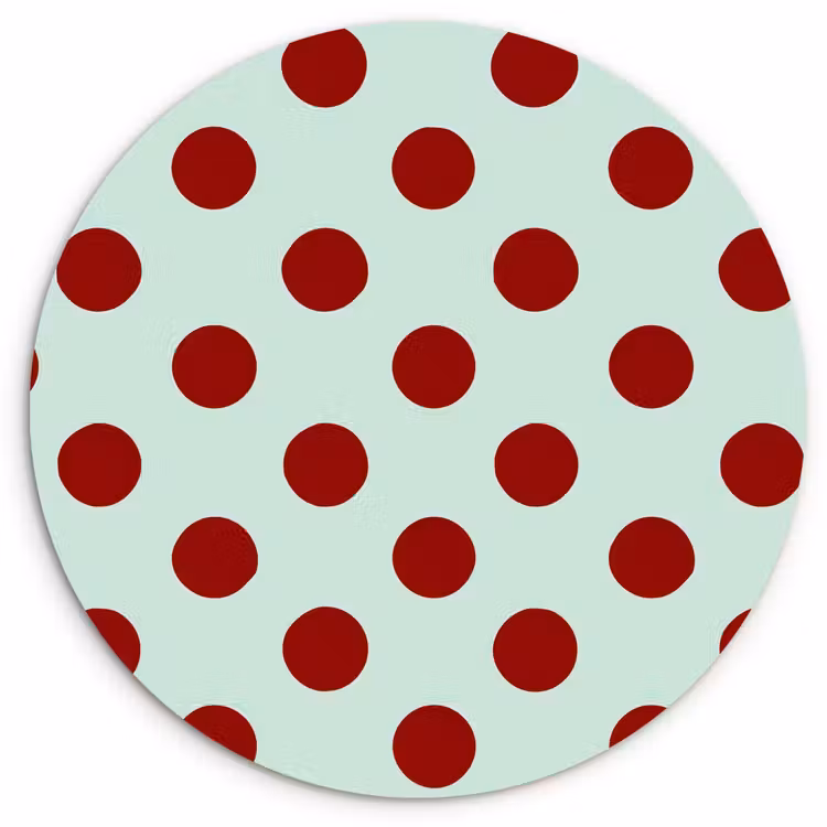 Muurcirkel - Polka - Dots - Rood — 1