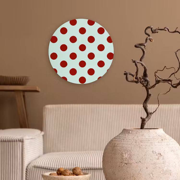 Muurcirkel - Polka - Dots - Rood — 2