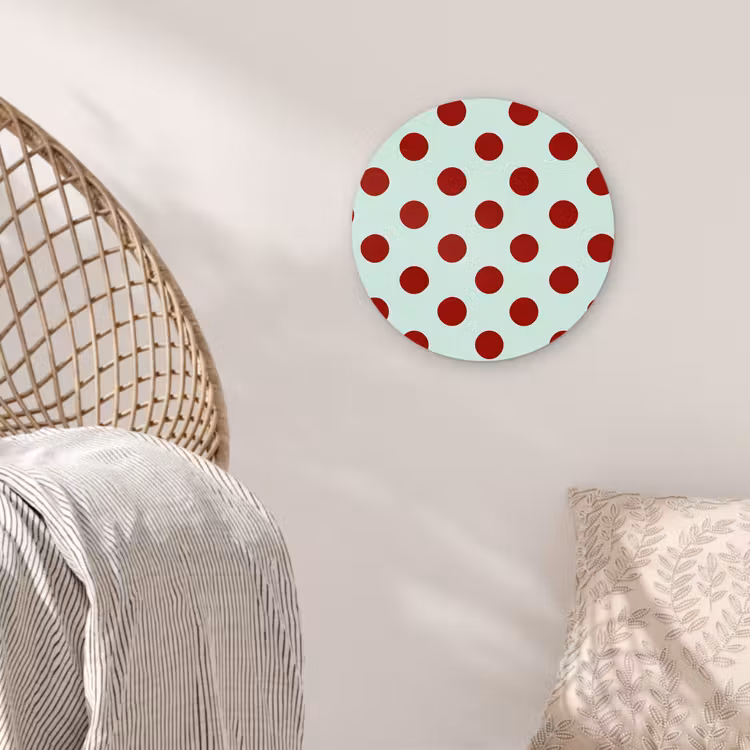 Muurcirkel - Polka - Dots - Rood — 5