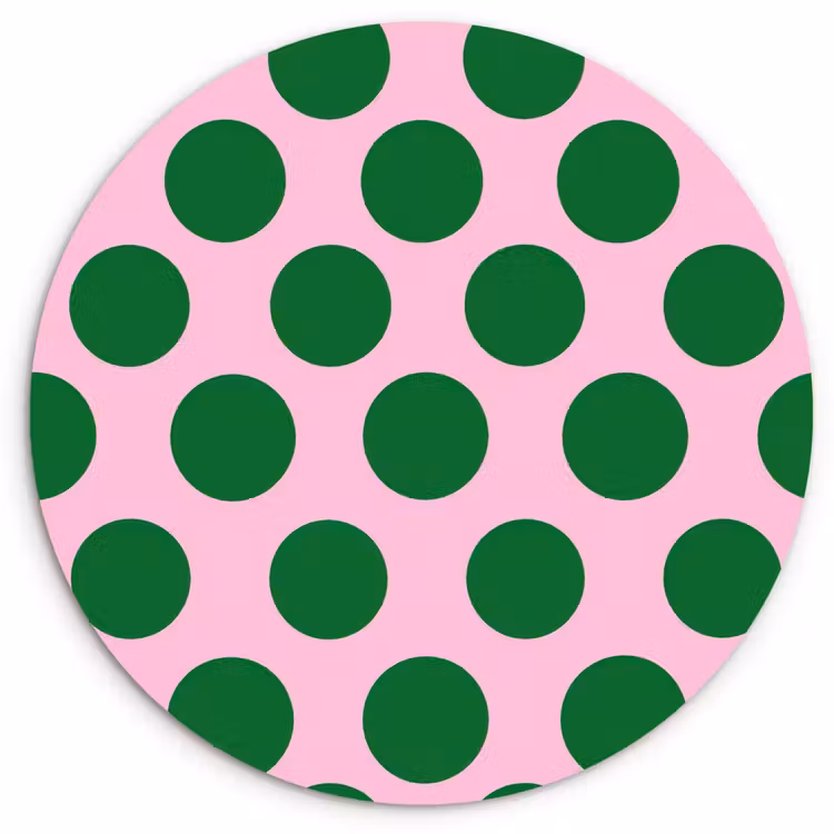 Muurcirkel - Polkadots - Patroon - Groen — 1