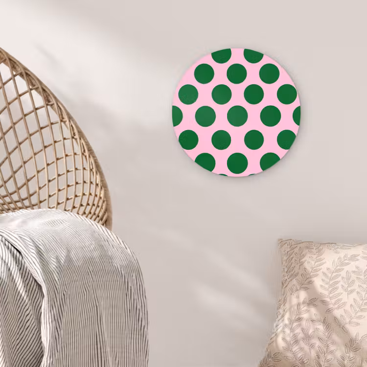 Muurcirkel - Polkadots - Patroon - Groen — 5