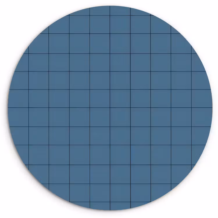 Muurcirkel - Ruiten - Geometrisch - Blauw — 1