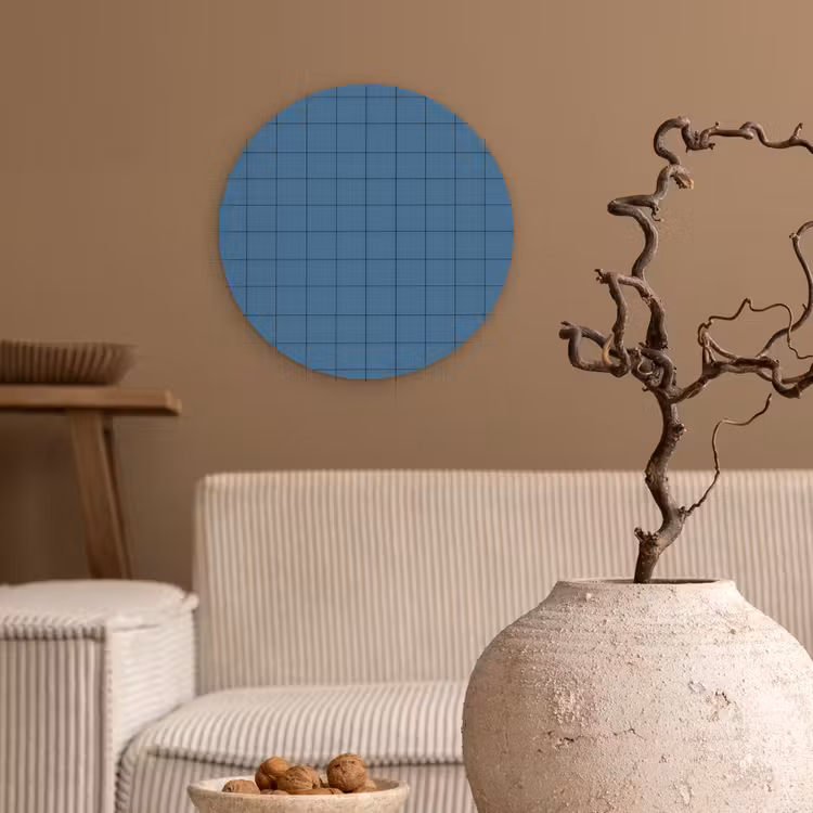Muurcirkel - Ruiten - Geometrisch - Blauw — 2