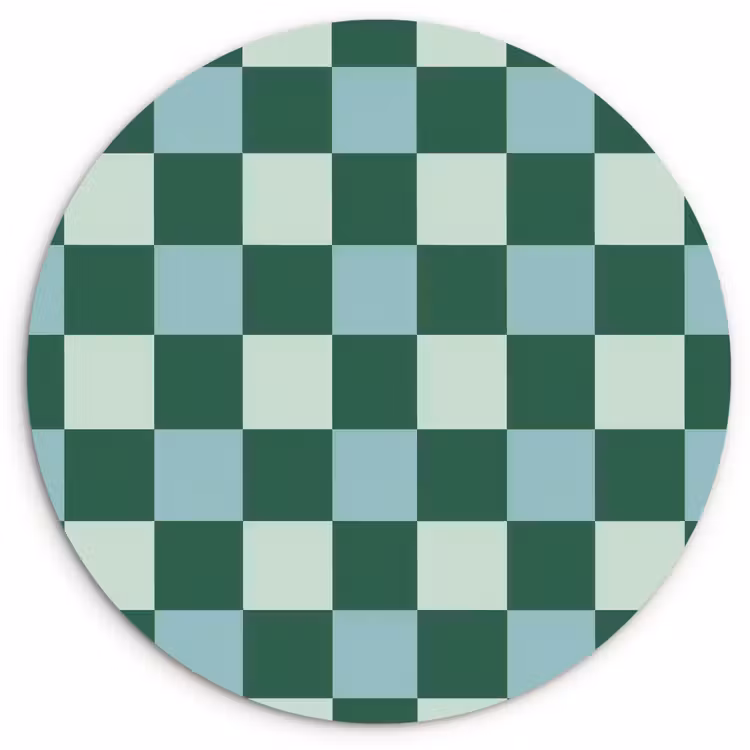 Muurcirkel - Schaakbord - Klassiek - Groen — 1