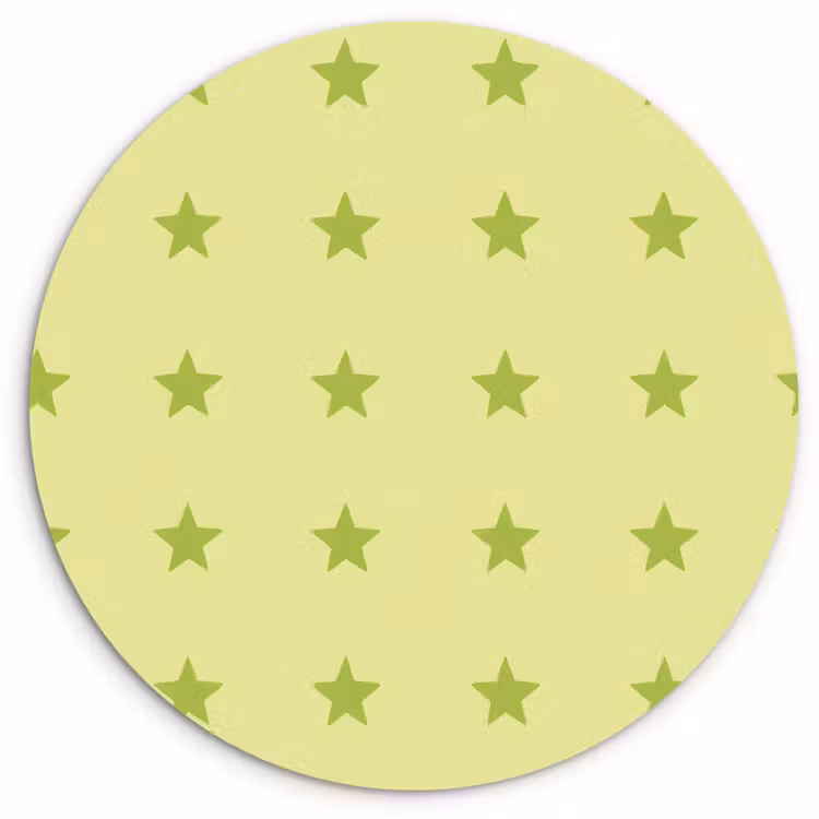 Muurcirkel - Sterren - Patroon - Groen — 1